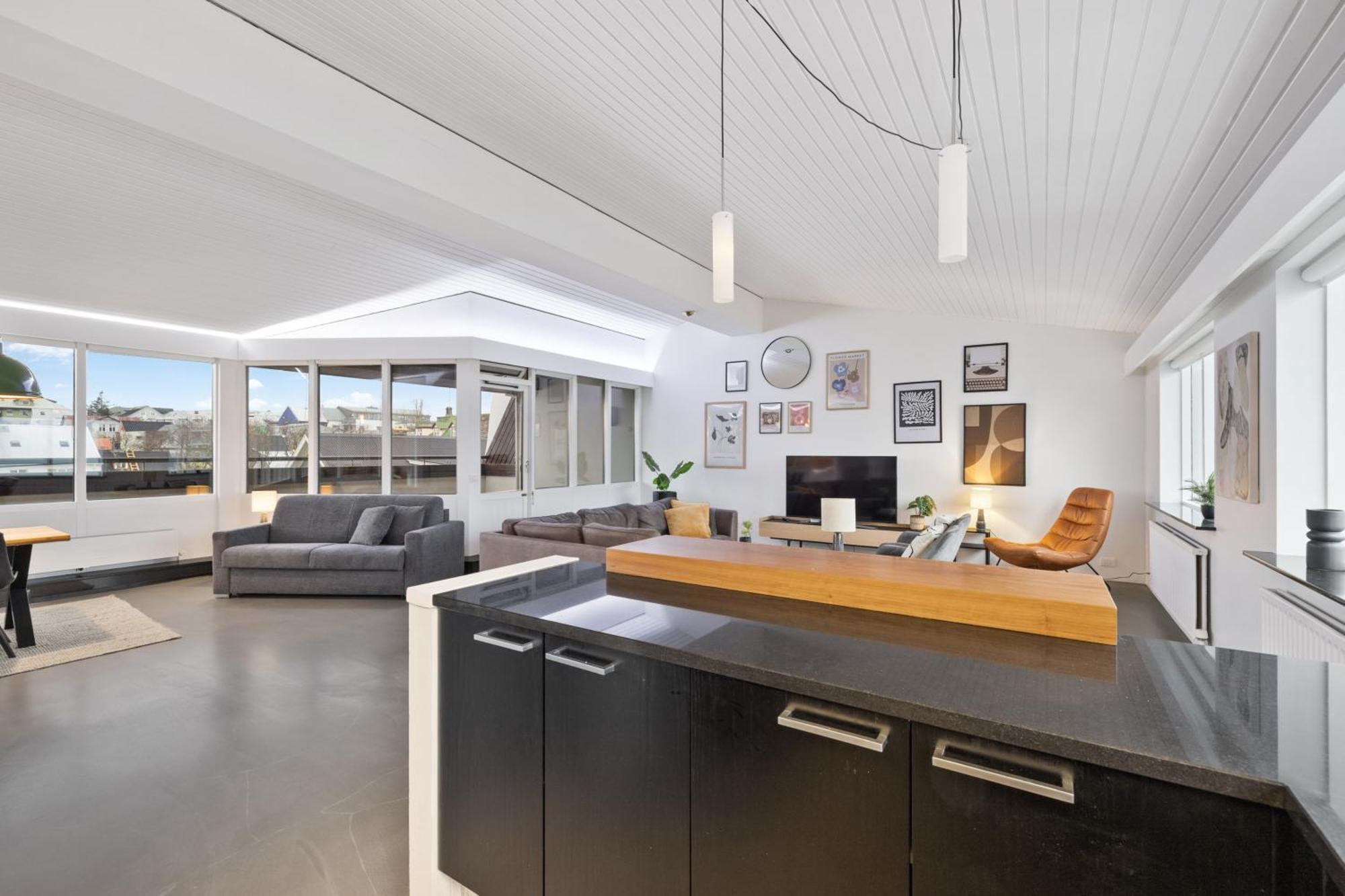 Penthouse On The Shopping Street-free Parking Apartment Reykjavik